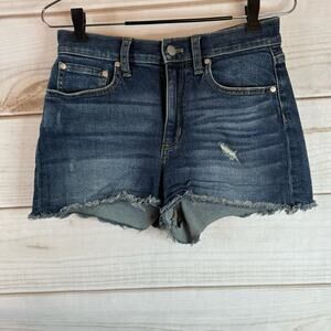 Pink Victoria's Secret Dark Wash Cut Off Distressed Denim Shorts Size 2